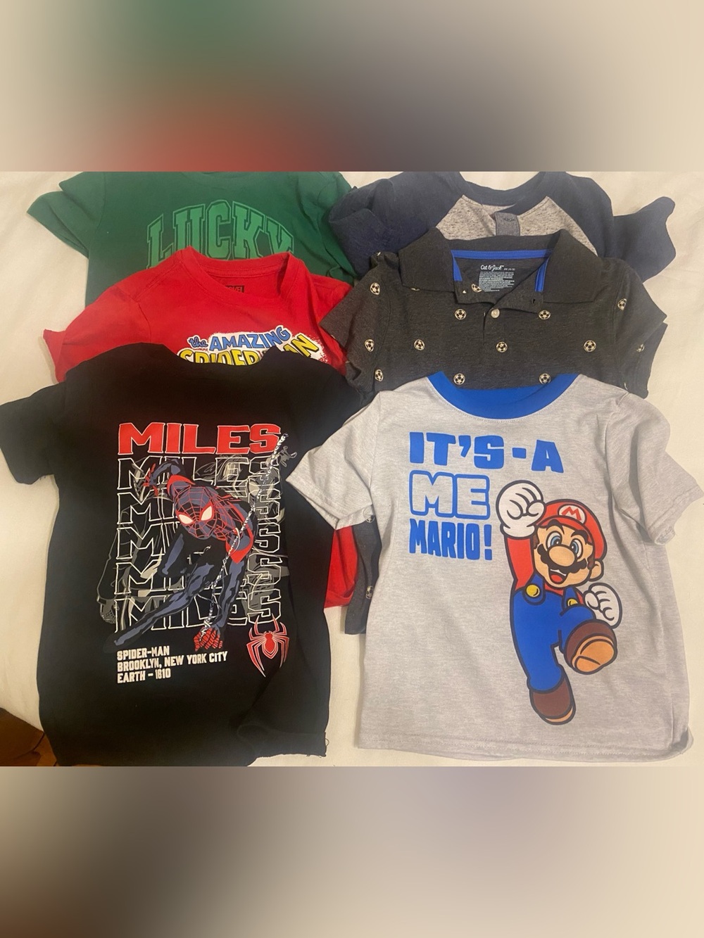 Boy T-Shirt Bundle (Mario, Spider-Man)